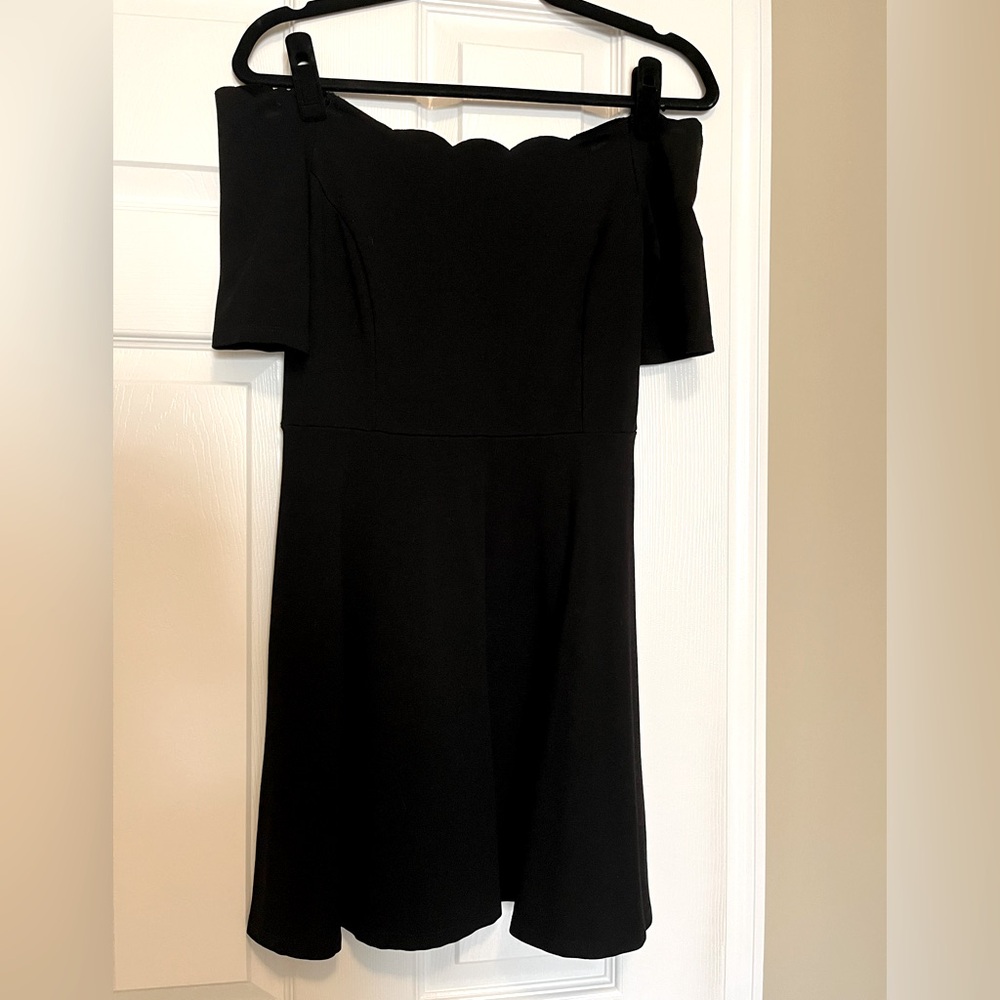 Off the shoulder little black dress